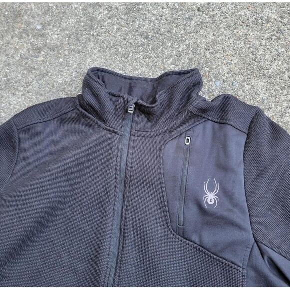 Vtg Y2k Spyder Tonal Windstopper Shell Jacket Black XL Gorp Techwear - Picture 2 of 4